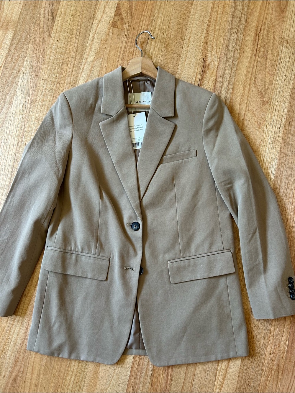 Everlane Women's Tan Single-Breasted Blazer